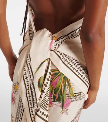 Printed halterneck twill top | Blumarine