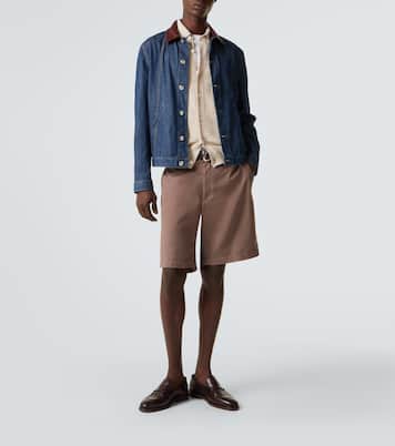 Linen and cotton polo sweater | Brunello Cucinelli