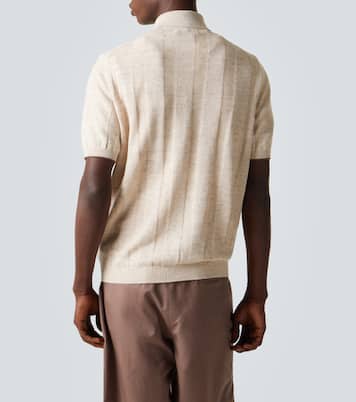 Linen and cotton polo sweater | Brunello Cucinelli