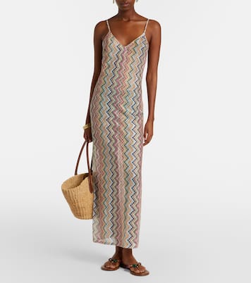 Zigzag lamé maxi dress | Missoni