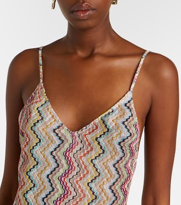 Zigzag lamé maxi dress | Missoni