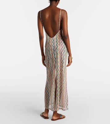 Zigzag lamé maxi dress | Missoni