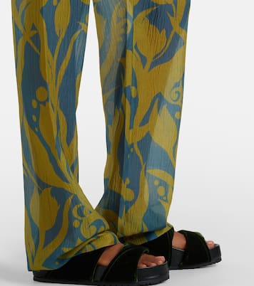 Pachas printed silk straight pants | Dries Van Noten