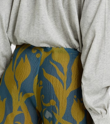 Pachas printed silk straight pants | Dries Van Noten