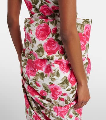 Top in misto cotone a coste con stampa floreale | Chloé