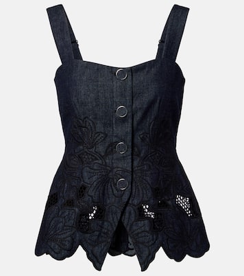 Mirielle cotton chambray top | Veronica Beard