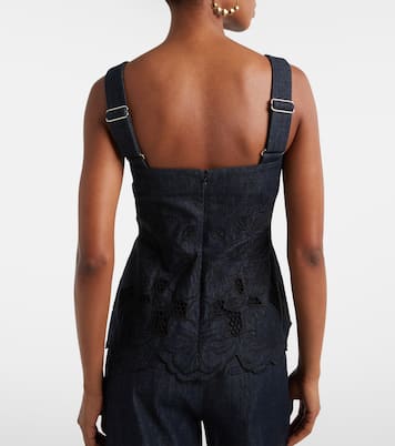 Mirielle cotton chambray top | Veronica Beard