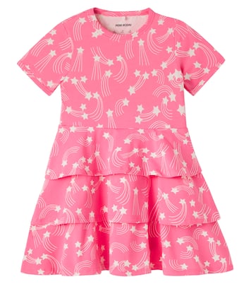 Robe étagée et imprimée en coton mélangé | Mini Rodini