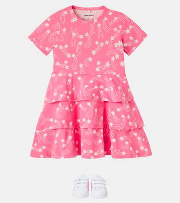 Robe étagée et imprimée en coton mélangé | Mini Rodini