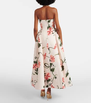 Violet floral bustier gown | Leo Lin