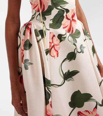 Violet floral bustier gown | Leo Lin