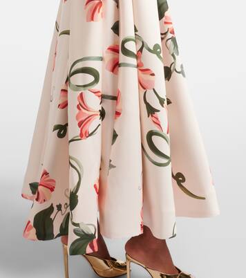 Violet floral bustier gown | Leo Lin