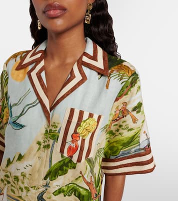 Toucan Tango printed linen shirt | Alémais
