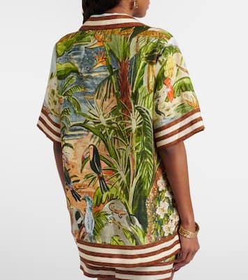 Toucan Tango printed linen shirt | Alémais
