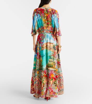 Embellished printed silk maxi dress | Camilla