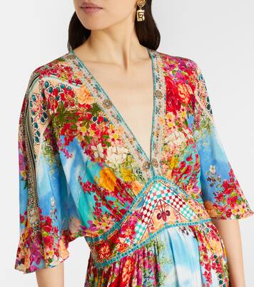 Embellished printed silk maxi dress | Camilla