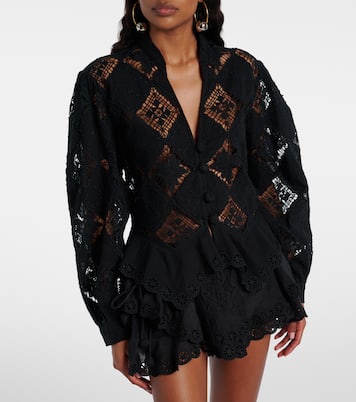Nina cotton and linen broderie anglaise blouse | Isabel Marant