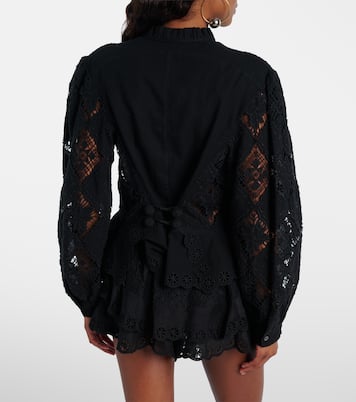 Nina cotton and linen broderie anglaise blouse | Isabel Marant