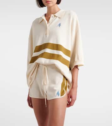 Striped oversized cotton polo shirt | The Attico