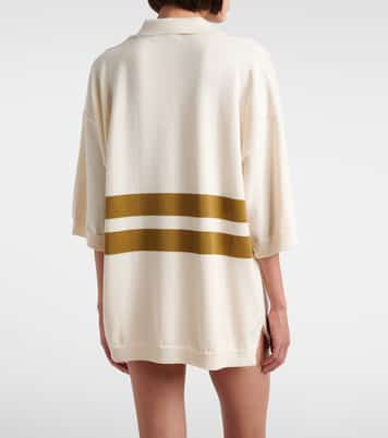 Striped oversized cotton polo shirt | The Attico