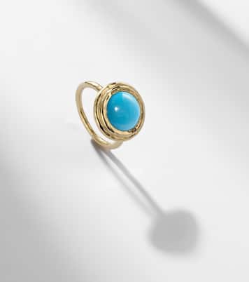Coral Beach Allia 18kt gold ring with turquoise | Octavia Elizabeth