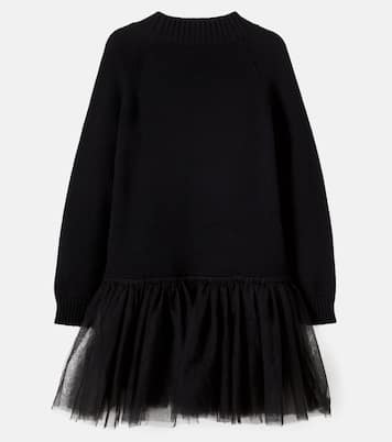 Cotton and wool sweater dress | Monnalisa