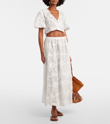 Coast Shell cotton midi skirt | Farm Rio