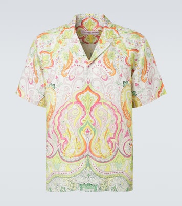 Maitan printed linen bowling shirt | Orlebar Brown