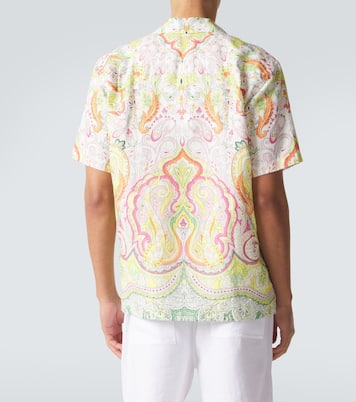 Maitan printed linen bowling shirt | Orlebar Brown