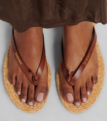 Sandalen Pool mit Leder | Saint Laurent