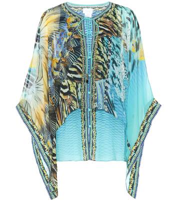 Blouse imprimée en soie à ornements | Camilla