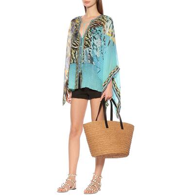 Blouse imprimée en soie à ornements | Camilla