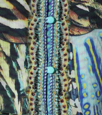 Blouse imprimée en soie à ornements | Camilla