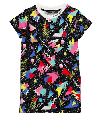 Robe en coton imprimé | Balmain Kids
