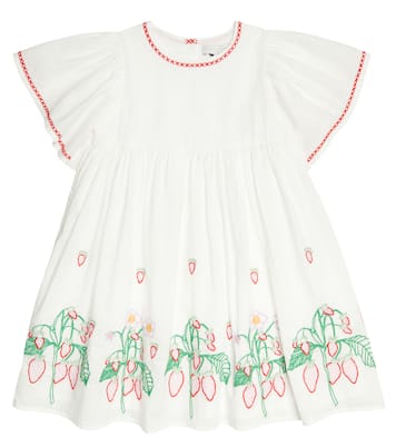 Robe brodée en coton | Stella McCartney Kids