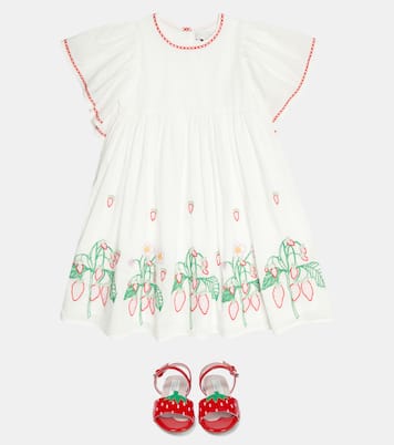 Robe brodée en coton | Stella McCartney Kids