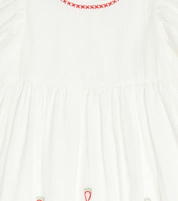 Robe brodée en coton | Stella McCartney Kids