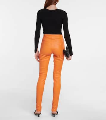 High-Rise-Hose Maggie aus Leder | Stouls