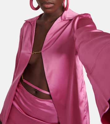 Hemd La Chemise Notte aus Satin | Jacquemus