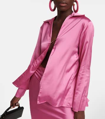 Hemd La Chemise Notte aus Satin | Jacquemus