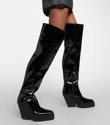 Overknee-Stiefel Gia 31 aus Lackleder | Gia Borghini