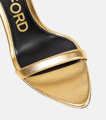 Padlock metallic leather sandals | Tom Ford