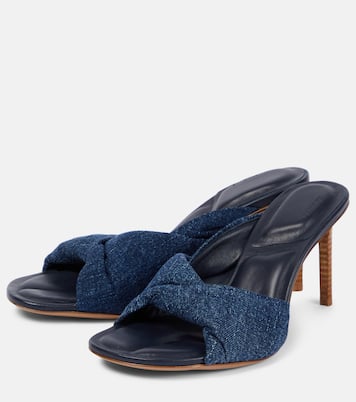 Pantoletten Les Mules Bagnu aus Denim | Jacquemus