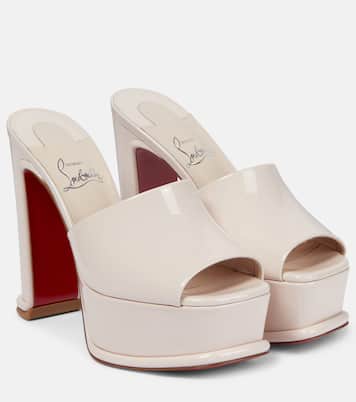 Mules Amali Alta à plateau en cuir verni | Christian Louboutin