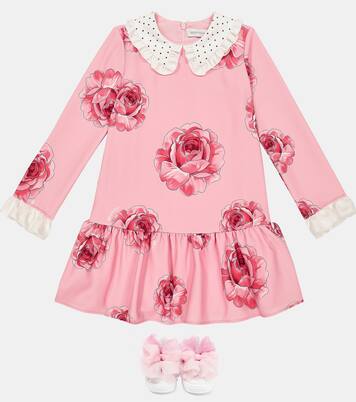 Floral printed cady dress | Monnalisa