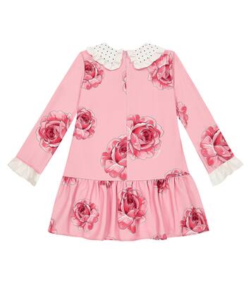 Floral printed cady dress | Monnalisa