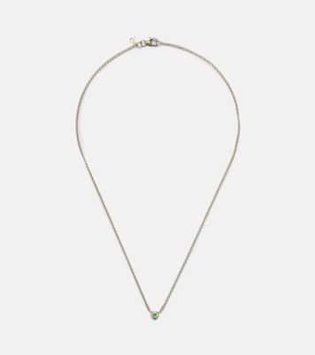Nesting Gem 18kt gold necklace with emerald | Octavia Elizabeth