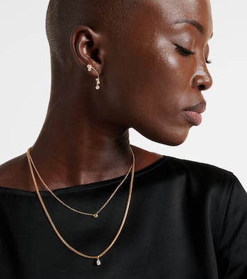 Nesting Gem 18kt gold necklace with emerald | Octavia Elizabeth