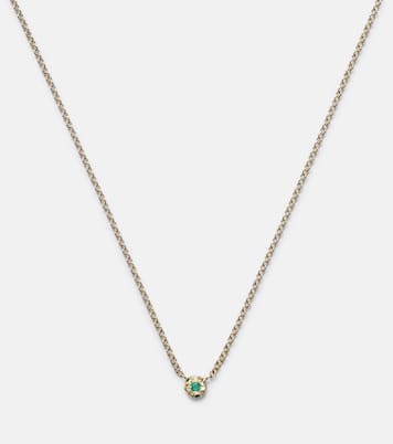 Nesting Gem 18kt gold necklace with emerald | Octavia Elizabeth