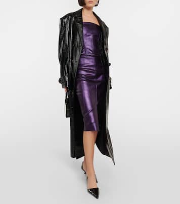 Bustier-Top Rosalia aus Metallic-Leder | Stouls